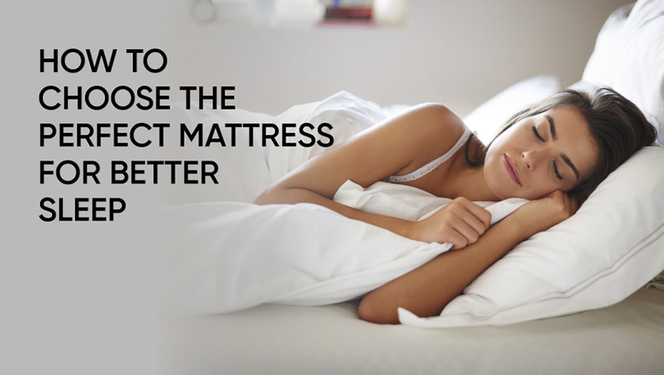 Woman sleeping peacefully on a comfortable mattress, illustrating the importance of choosing the right mattress for better sleep.