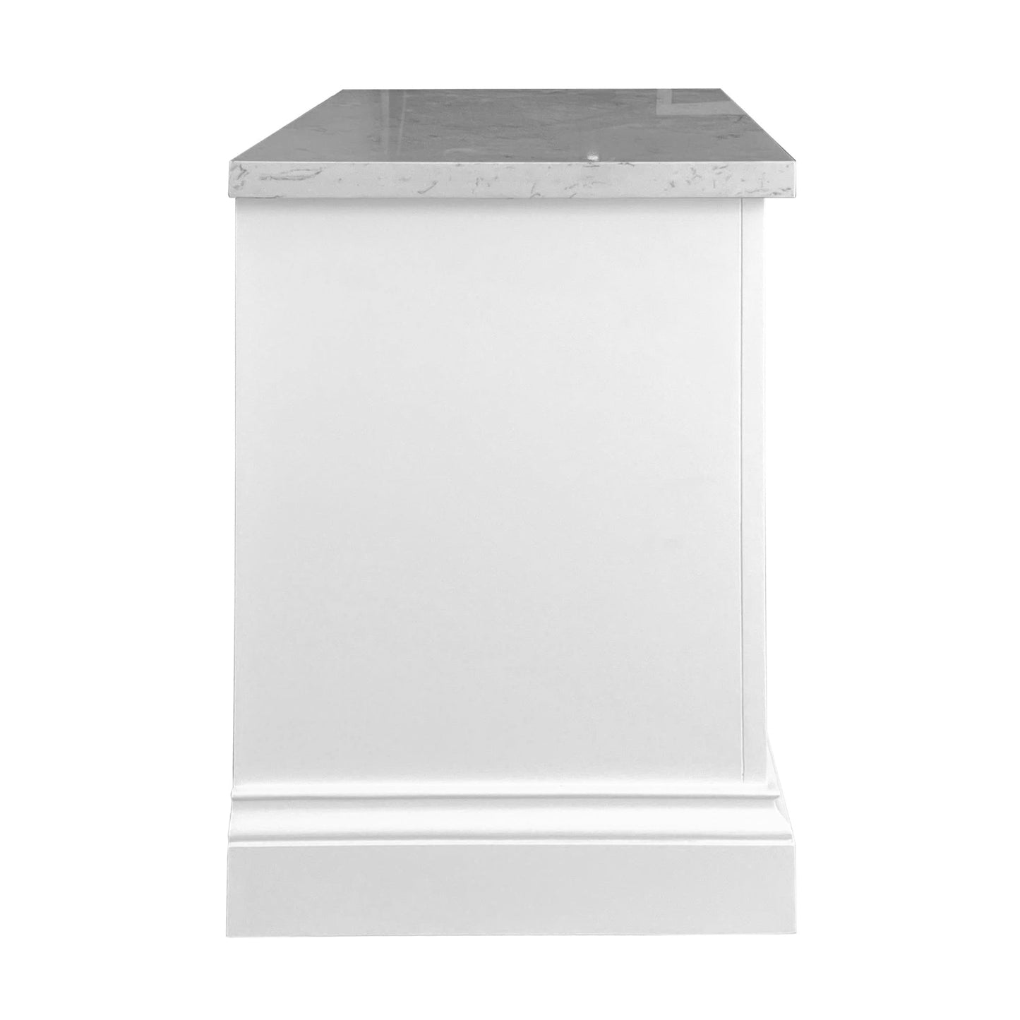 Andes Bedside Table Marble Top White