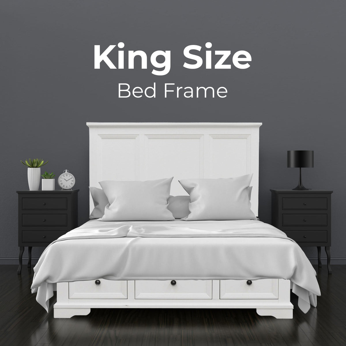Celosia 5pc Bed Frame Bedside Dresser Suite King
