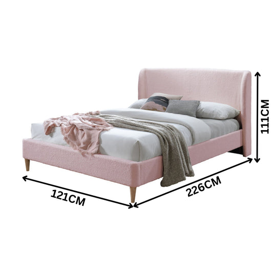 Coralbay King Single Bed Frame Pink