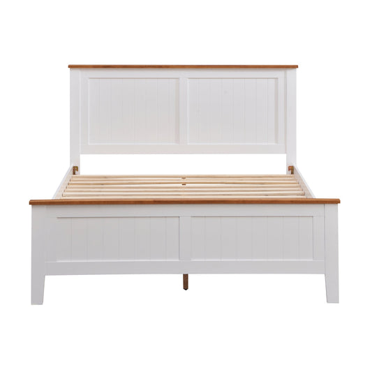 Harbourview Double Bed Frame Brown White