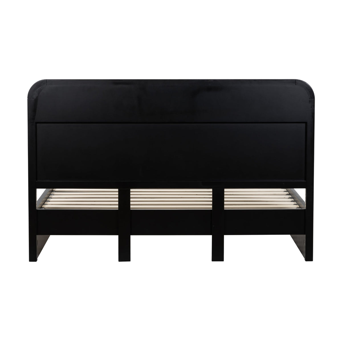 Manna Queen Bed Fluted Frame Black