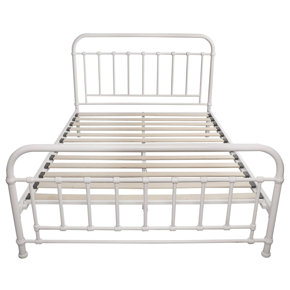 Metallica Metal Bed Frame Queen White