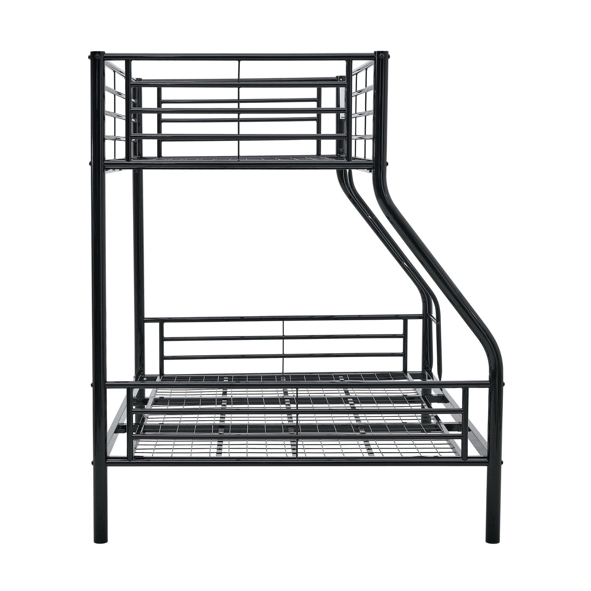 Sams Single Double Metal Bunk Bed Frame Black
