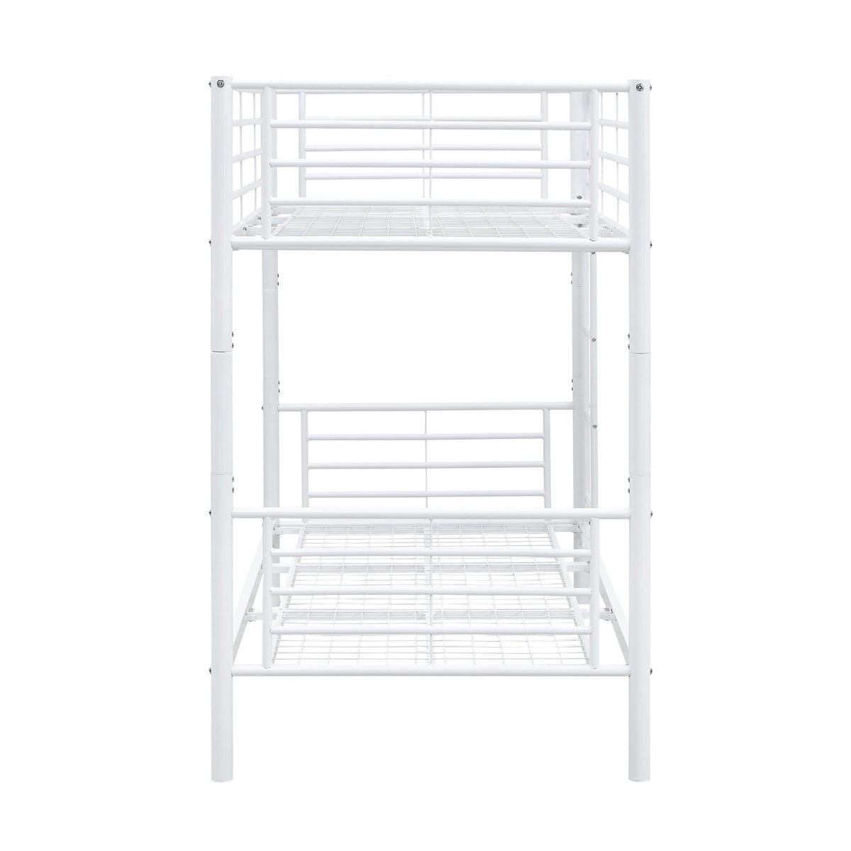 Sams Single Metal Bunk Bed Frame White