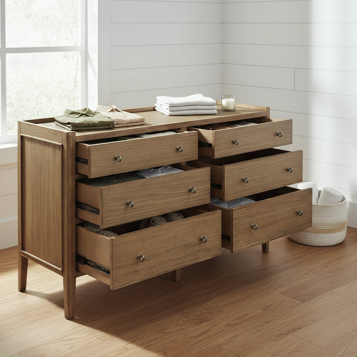 Savannah Dresser 6 Drawer Natural
