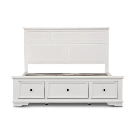 Venice King Size Bed Frame 3 Drawer Storage White