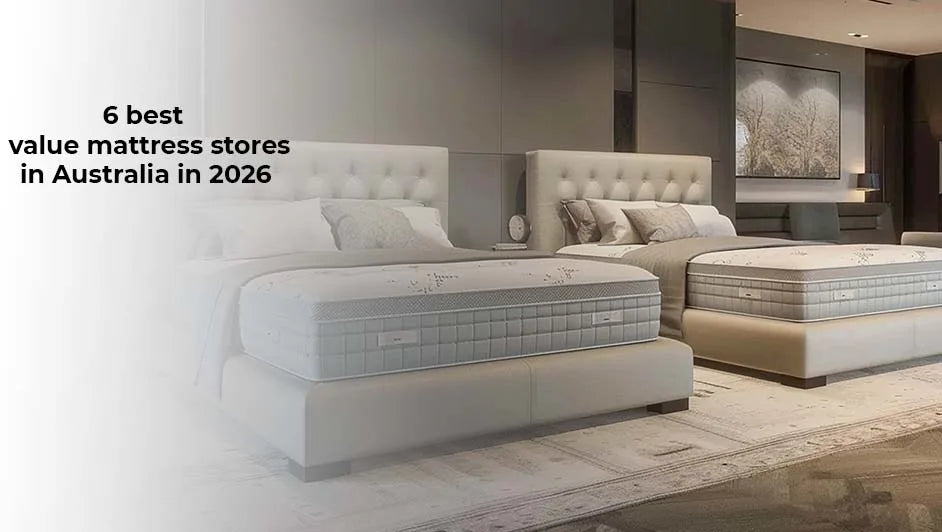 High-quality ergonomic mattress on a modern bed frame from a top-rated Australian mattress store.