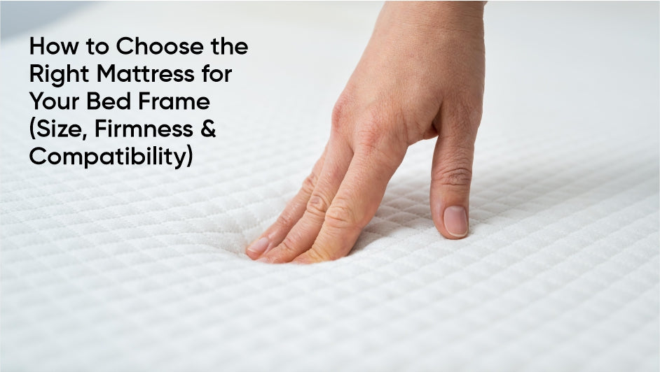 Hand pressing mattress surface guide to choosing the right mattress for your bed frame