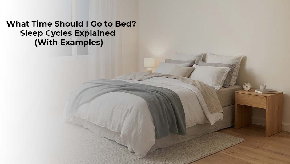 Comfortable bedroom with a neatly made bed and neutral bedding, illustrating the importance of a healthy bedtime routine.