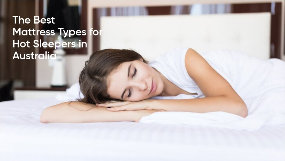 woman sleeping comfortably on a white mattress, representing ideal mattress types for hot sleepers in Australia