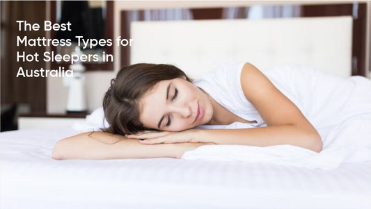 woman sleeping comfortably on a white mattress, representing ideal mattress types for hot sleepers in Australia