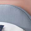 Alix King Single Bed Frame Velvet Fabric Blue