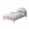 Alix King Single Bed Frame Velvet Fabric Pink