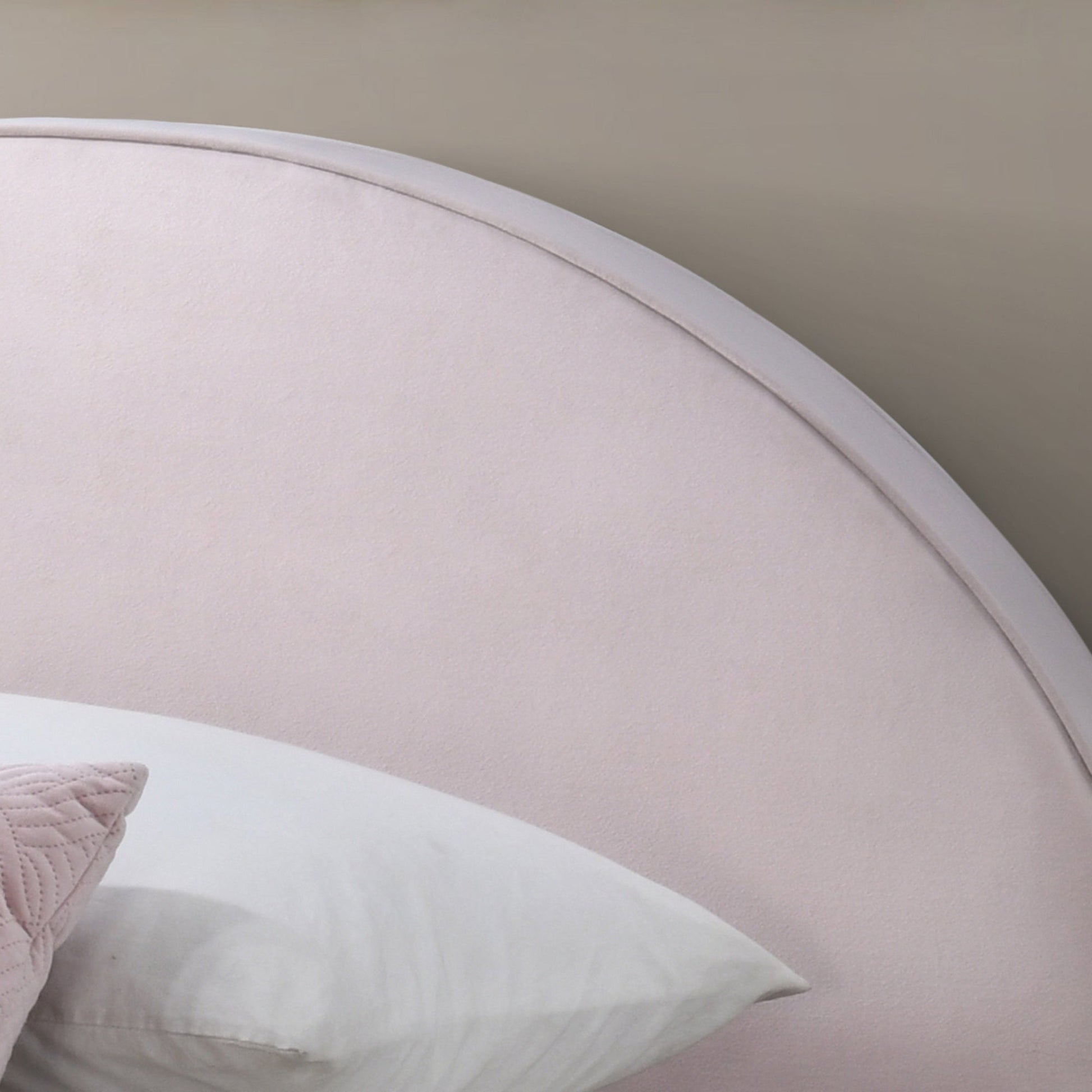 Alix King Single Bed Frame Velvet Fabric Pink