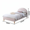 Alix Single Bed Frame Velvet Fabric Pink