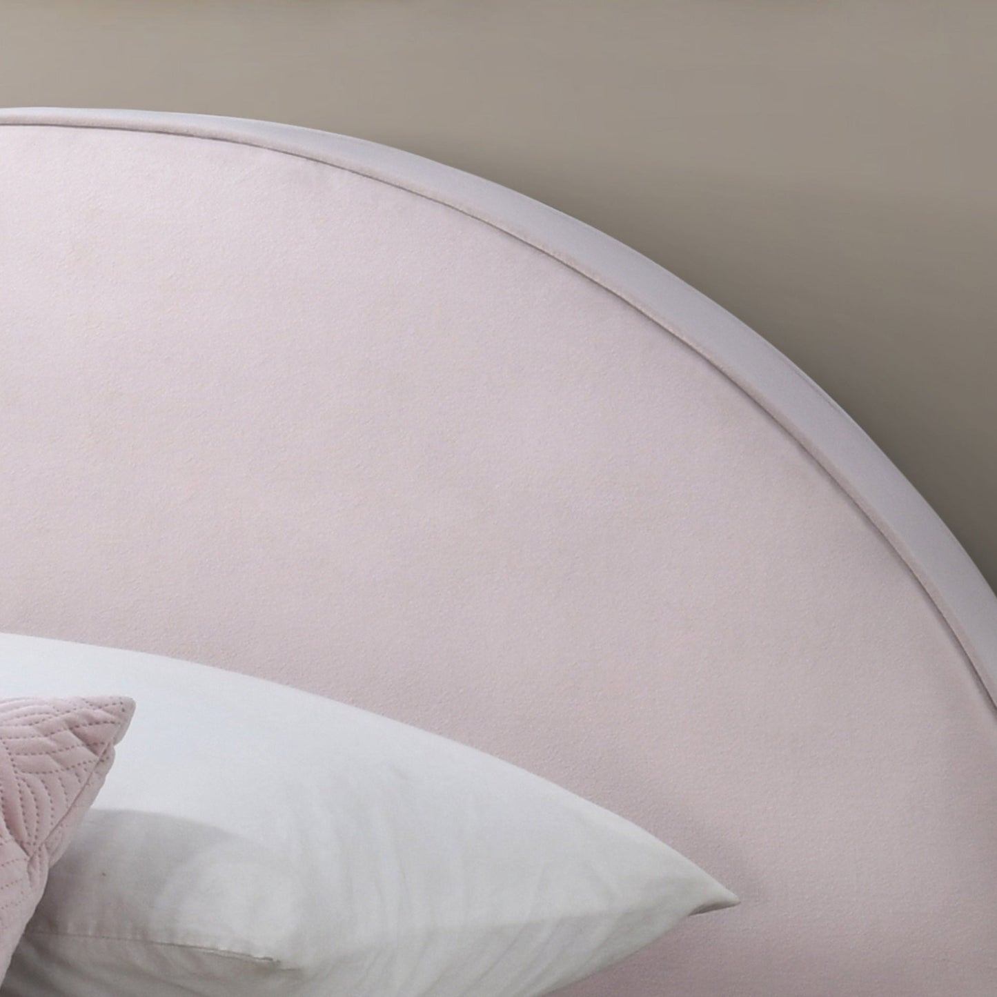 Alix Single Bed Frame Velvet Fabric Pink