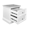 Andes Bedside Table Marble Top White