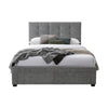 Anko Fabric Double Bed Frame Storage Drawer Grey