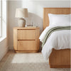 Arushi 4pc King Bedroom Set Bed Frame Tallboy Bedside Table Natural