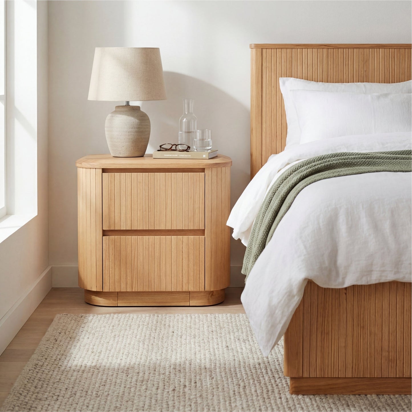 Arushi Bedside Table Natural