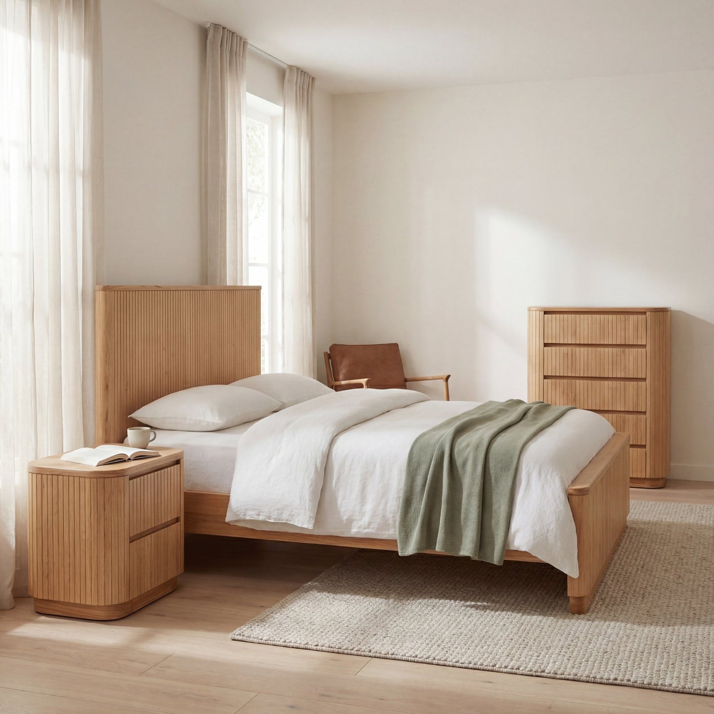 Arushi King Bed Frame Natural