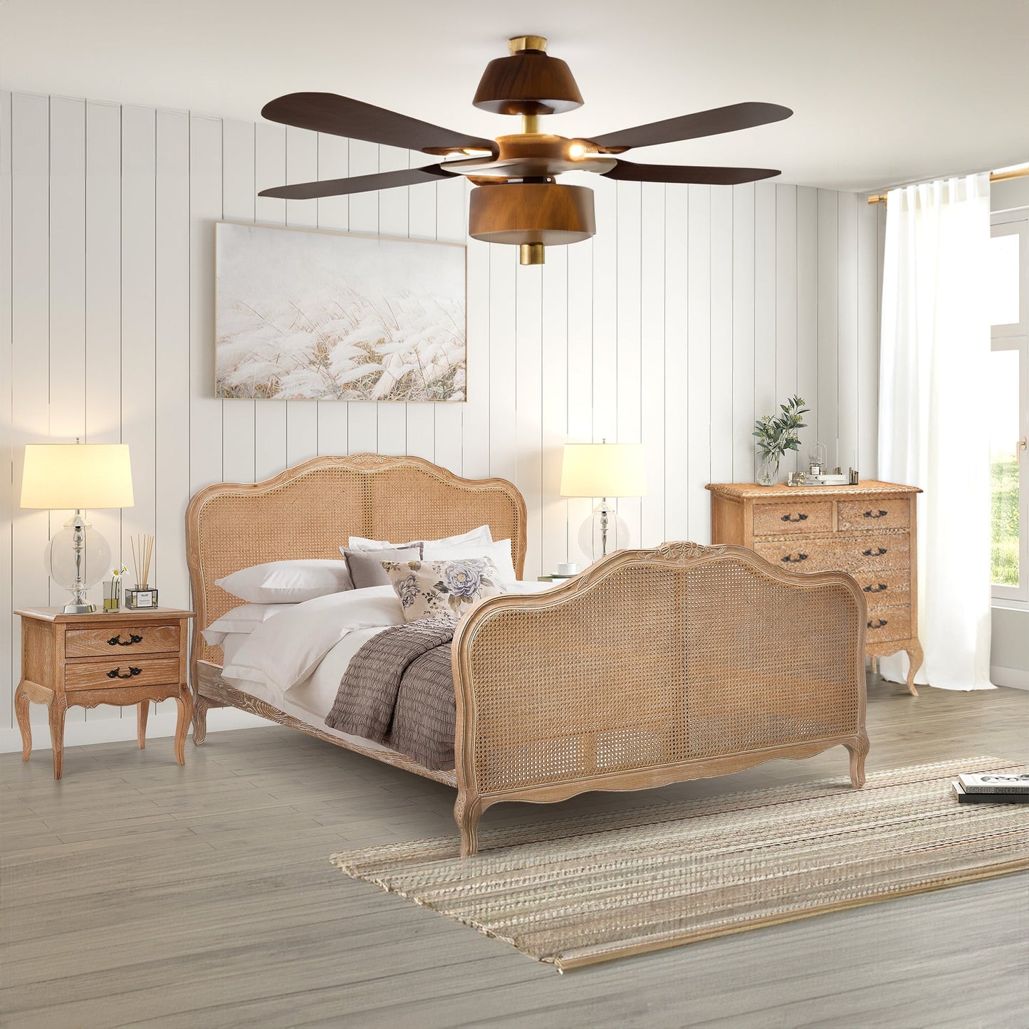 Bali Bed Frame Oak King 