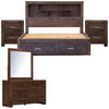 Catmint 5pc Bed Frame Suite Bedside Dresser King 