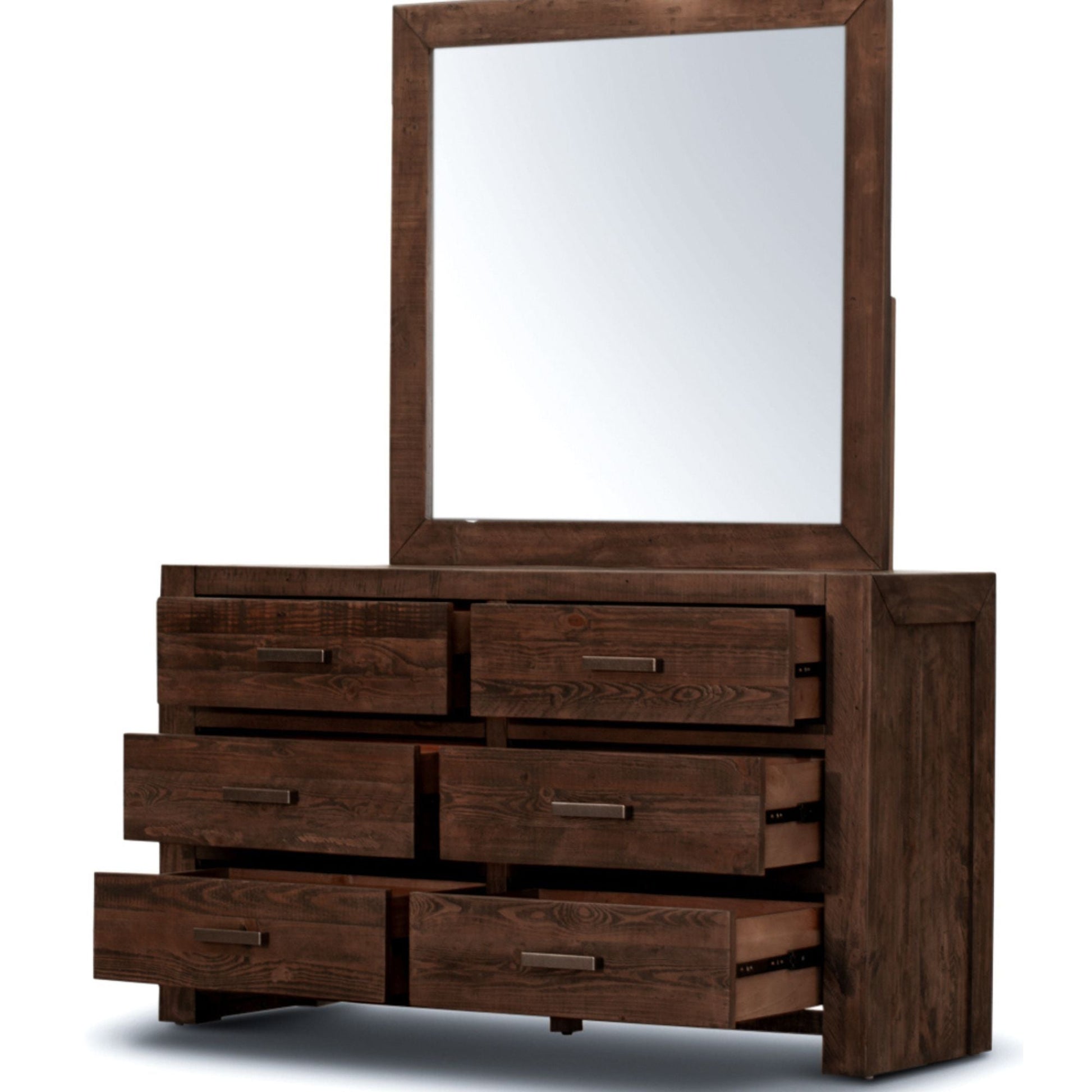 Catmint 5pc Bed Frame Suite Bedside Dresser King 