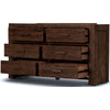 Catmint Dresser 6 Chest of Drawers Solid Pine Wood Storage Cabinet - Grey Stone