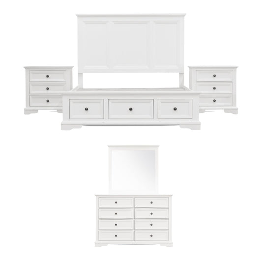 Celosia 5pc Bed Frame Bedside Dresser Suite King 