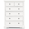 Celosia Tallboy 6 Chest of Drawers Solid Acacia Wood Bed Storage Cabinet - White