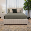 Collin Queen Bed Frame Gas Lift Storage Beige
