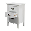 Costway 3 Drawers Bedside Table Nightstand Side End Bedroom Storage Cabinet White
