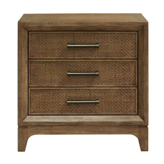 Cypress Bedside Table 3 Drawer Natural 