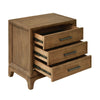Cypress Bedside Table 3 Drawer Natural 