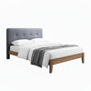 Dallas King Bed Frame with USB Port Headboard Dark Grey