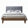 Dallas Queen Bed Frame with USB Port Headboard Dark Grey