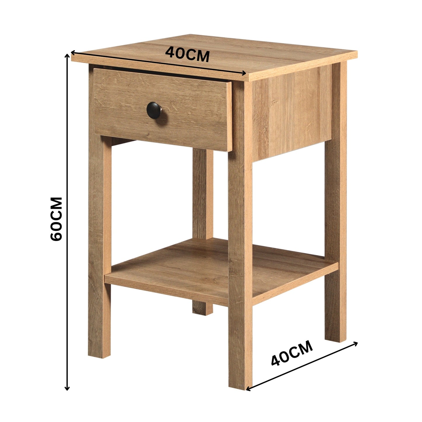 Declan Bedside Table Nightstand Side End Bedroom Storage Cabinet Riviera Oak