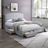 Donna King Bed Frame 4 Drawer Storage Grey