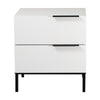 Dric 2 Drawers Bedside Table Nightstand Side End Bedroom Storage Cabinet White