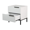 Dric 2 Drawers Bedside Table Nightstand Side End Bedroom Storage Cabinet White