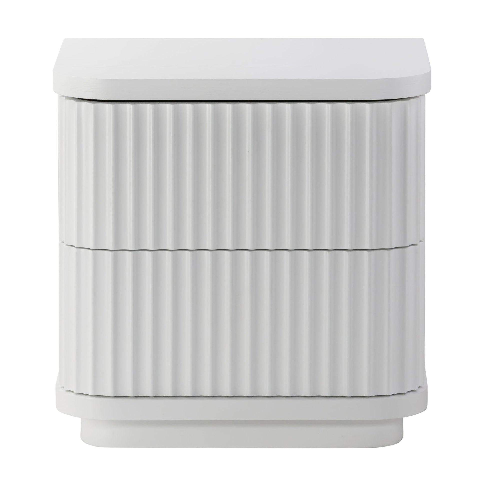 El Nino Manna 2 Drawer Bedside Table White