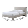 Finley Queen Bed Frame Stone Grey