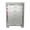 Flashy Tallboy 5 Drawer Silver