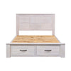 Foxglove King Bed Frame Storage Drawer White