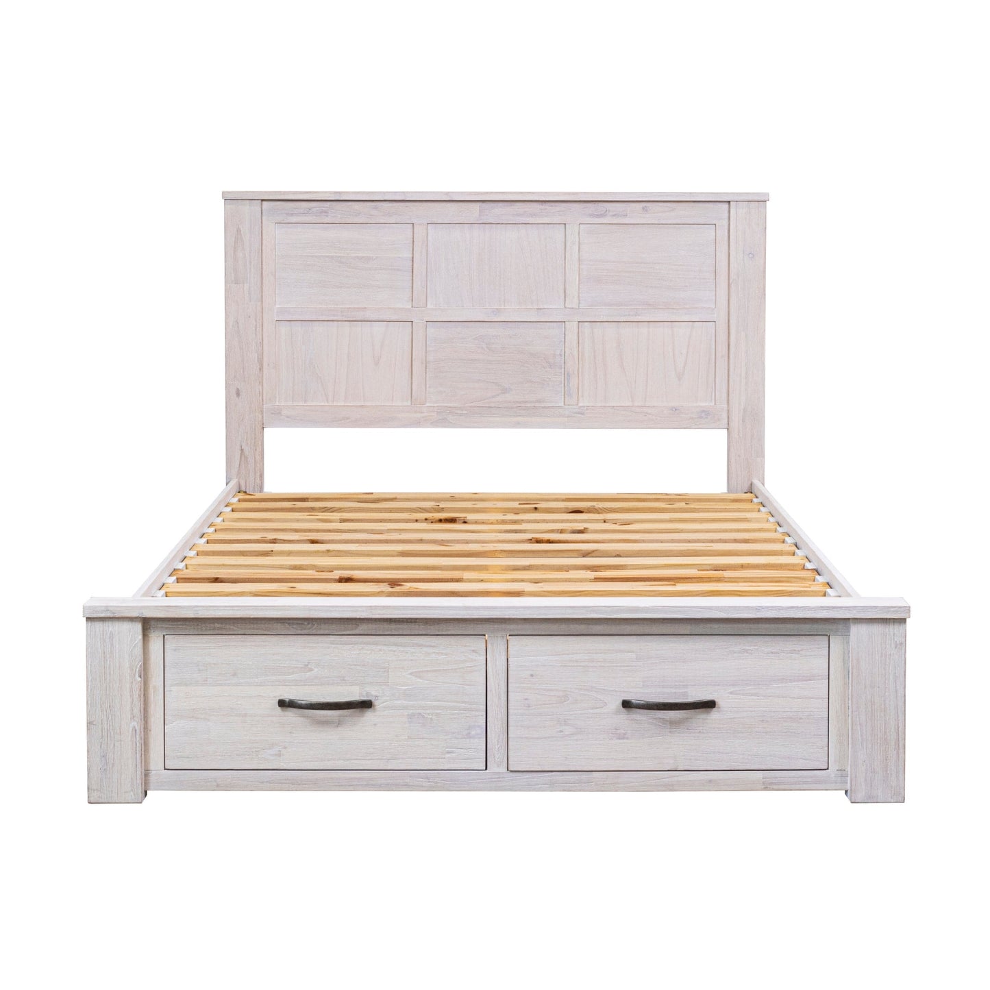 Foxglove King Bed Frame Storage Drawer White