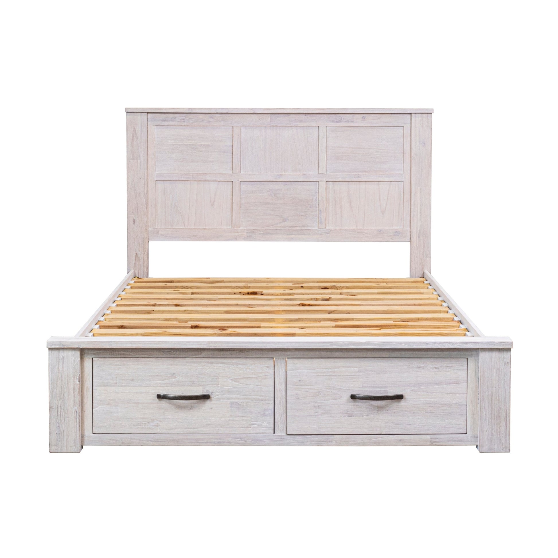 Foxglove King Bed Frame Storage Drawer White