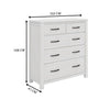 Foxglove Tallboy 5 Chest of Drawers Solid Ash Wood Bed Storage Cabinet - White