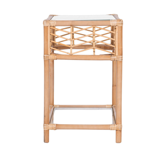 Hanoi 55cm Rattan Bedside Table Natural